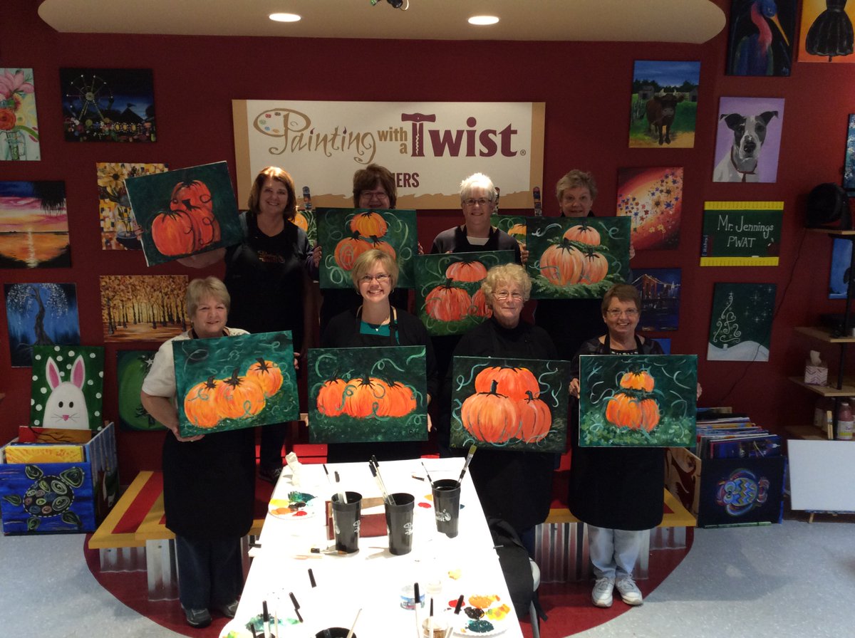 PWATfishers's tweet photo. Thank you for painting pumpkin patch with me today!  You did a wonderful job! @SigmaDeltaPi https://t.co/22n7wTq66Q