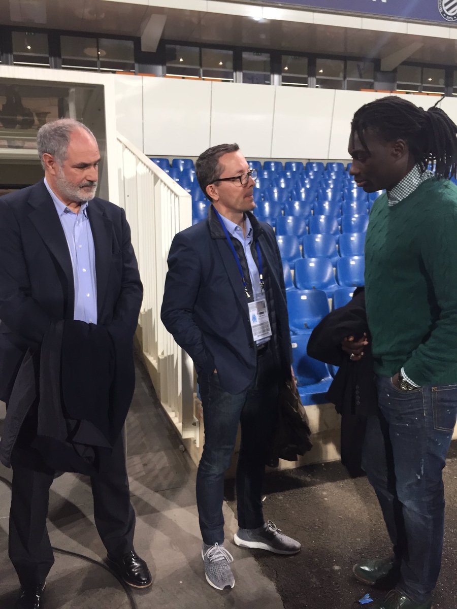 OM_Officiel's tweet photo. Andoni Zubizarreta, @jheyraud et @BafGomis sont au stade de la Mosson #MHSCOM https://t.co/njBwlJDXTH