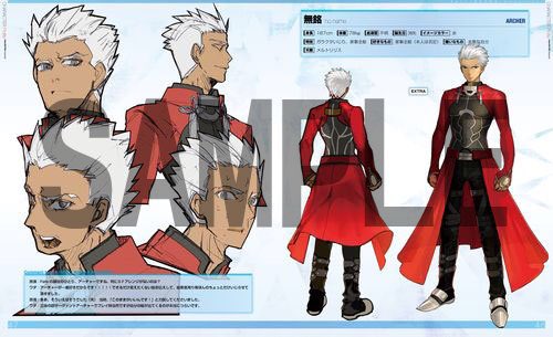 Emiya (Fate/Extra concept art, bless you Wada Arco!)