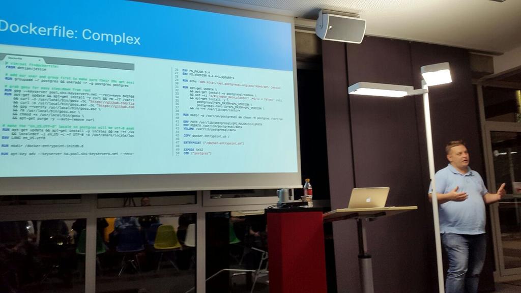 sphericalpm's tweet photo. @apatrushev talking about #docker at @eyeo in #Cologne https://t.co/VnsTwtSYxp