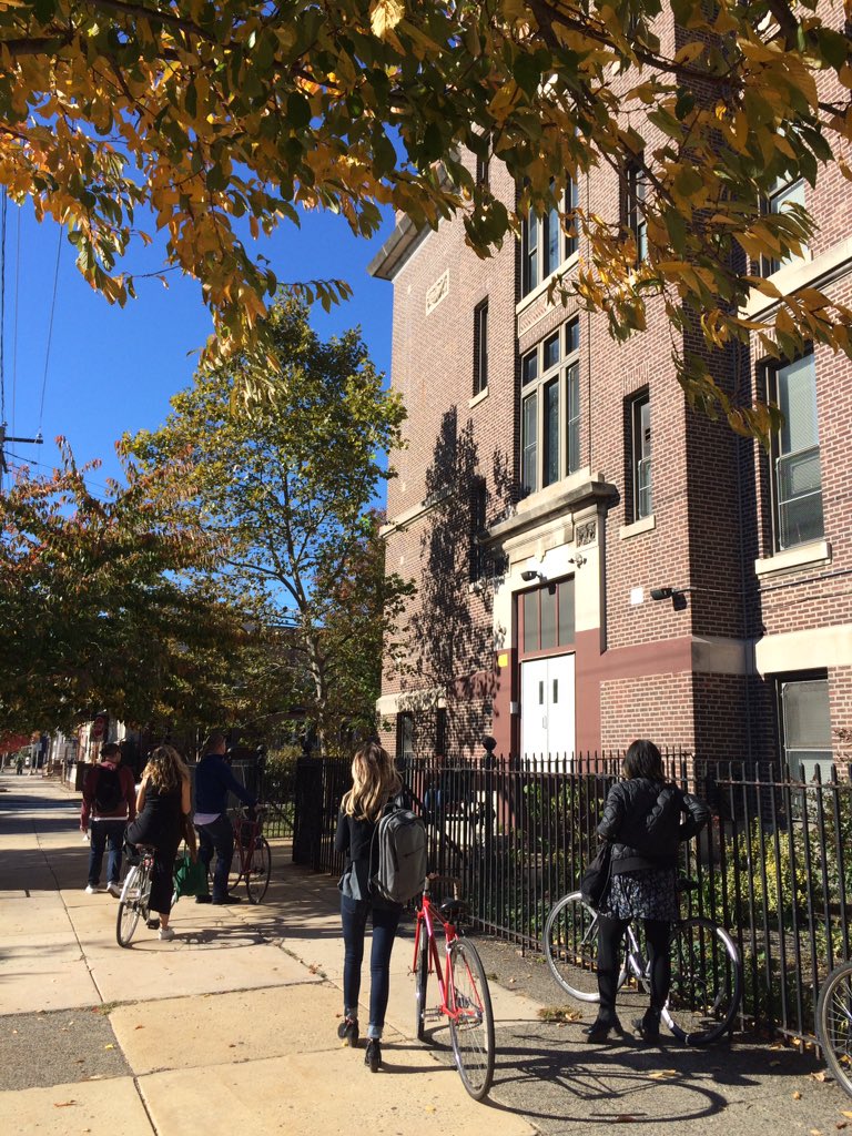 We're taking an architectural bike tour of other Irwin Catharine buildings in S Philly (aka Bok's architect) and it's such a beautiful day!