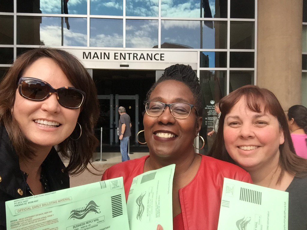 Ladies Who Lunch. Scratch that. Ladies Who Vote (and then eat lunch). <a href="/HeatherDunn12/">Heather Dunn</a> <a href="/venitajames/">Venita James</a>
