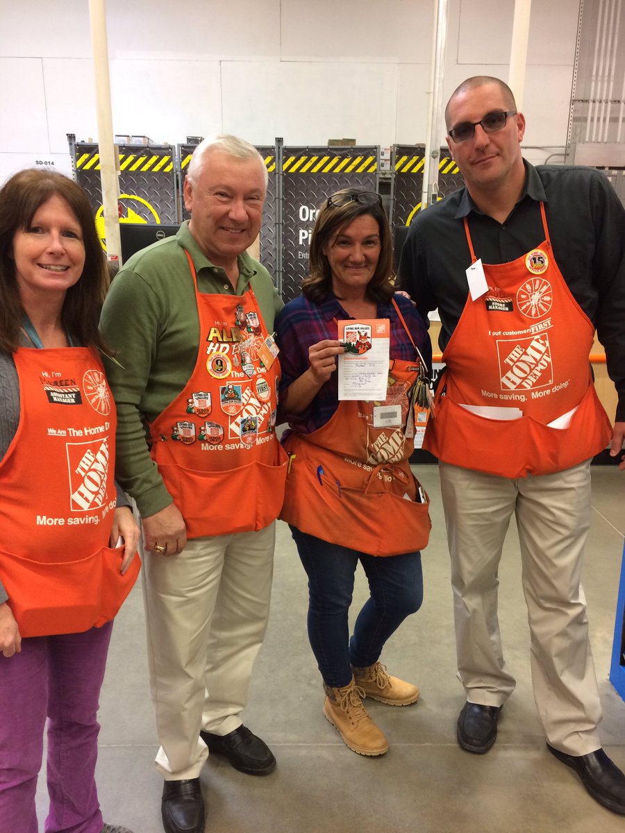 KuhrJeff's tweet photo. Just Ask For Those Leads. Are Rachel from 8466 receiving Homer Award from Alex, HDE Sales, for driving leads that Generated Sales. CONGRATS https://t.co/82LCVFTZk9