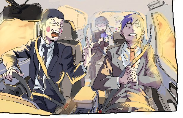 Dangerous Pink低浮上 うそ車内でねこける霊幻さん 守衛エクボさんの欠けてる耳が大好きで描きたいって思うのにいつも向きをしくじっちゃう 車見て描きました