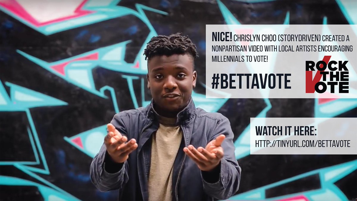 AmerUnderground's tweet photo. Chrislyn Choo of @strydrvn created a nonpartisan video w/ local artists encouraging millennials to vote! #BettaVote: https://t.co/JybDDWRQNt https://t.co/pdLC3sbs16
