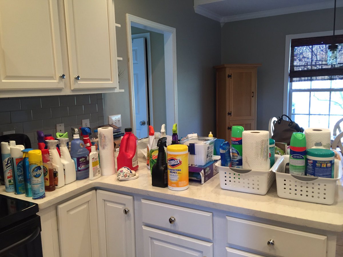 blackmoreauthor's tweet photo. Packing up our house to move. I realize I have a cleanser addiction. Mind you, I didn't say a cleaning addiction. ##imahoarder https://t.co/wfDlO56Qg7