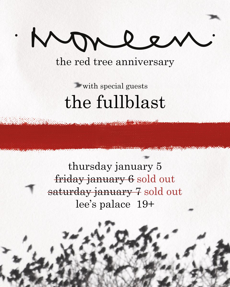 Guys, this is crazy.. THIRD SHOW ADDED! JAN 5. ON SALE AT 4PM: ticketf.ly/2fkFhqp
Thank you so much for such an overwhelming response.