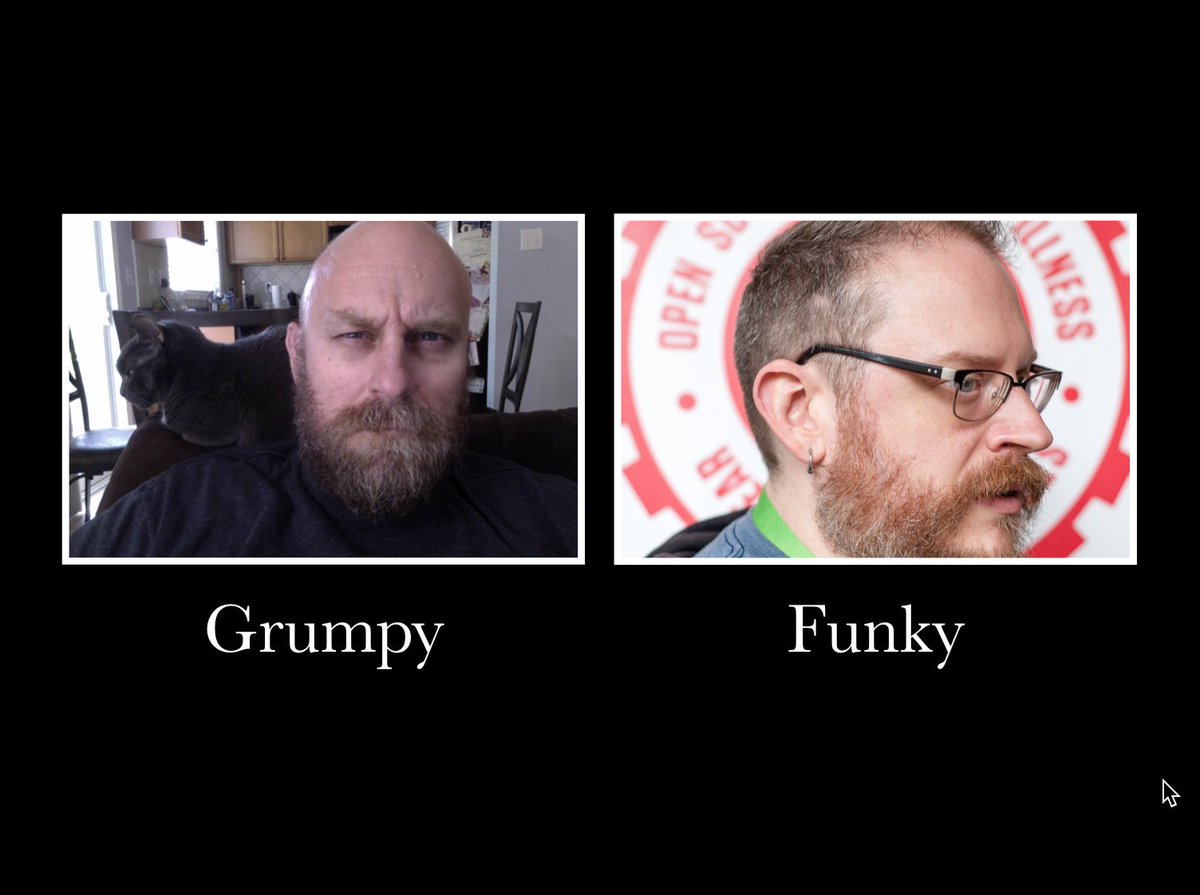 funkatron's tweet image. Slides from my keynote at @TrueNorthPHP “Grumpy and Funky Change The World” speakerdeck.com/funkatron/grum… #tnphp16