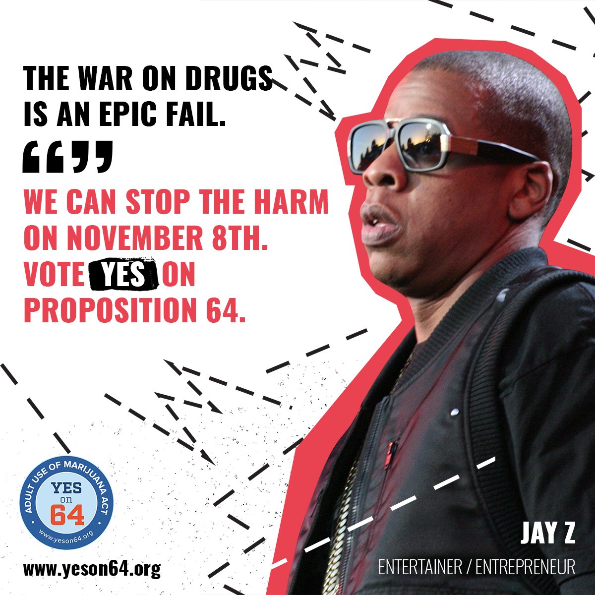 Yes on 64 - Prop 64 tweet media
