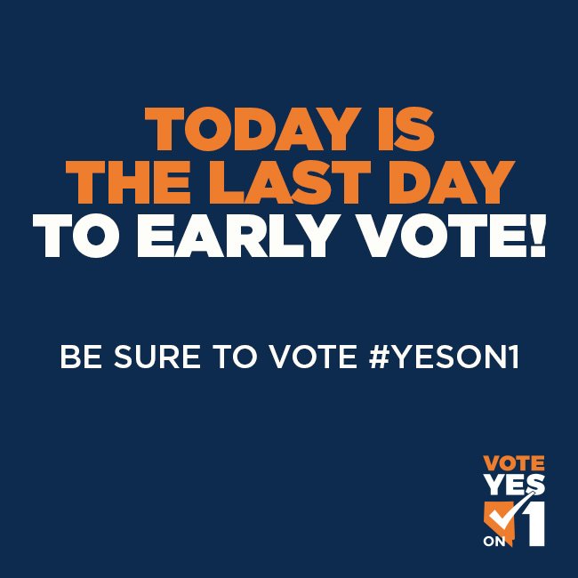 SafeNevada's tweet photo. Have you voted? Today is the LAST day to early vote in NV. Be sure to vote #YESON1. Check out where to go &amp; share: https://t.co/thGdRajQJu https://t.co/iqdeTg1Cck