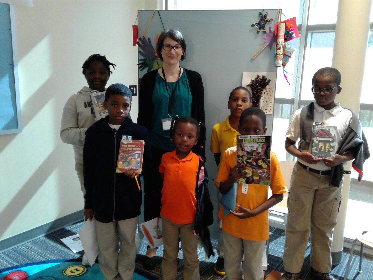 Some of our #AR readers earned a fieldtrip to @afpls!! Thank you @MsNolanMedia #SouthEastBranch @apsupdate #BooksAreFun #APSMedia