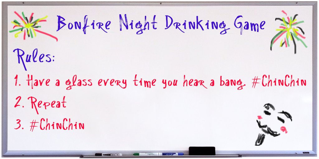 It's essential to get suitably sozzled to avoid being irritated by the noise... #bonfireweekend #ChinChin