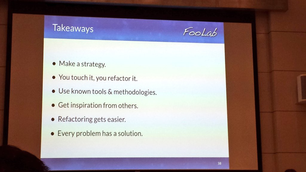 AndrewSCaya's tweet image. Excellent talk by @afilina! Promoting sound methodology for rewriting legacy apps. Thanks! #tnphp16 /cc @TrueNorthPHP