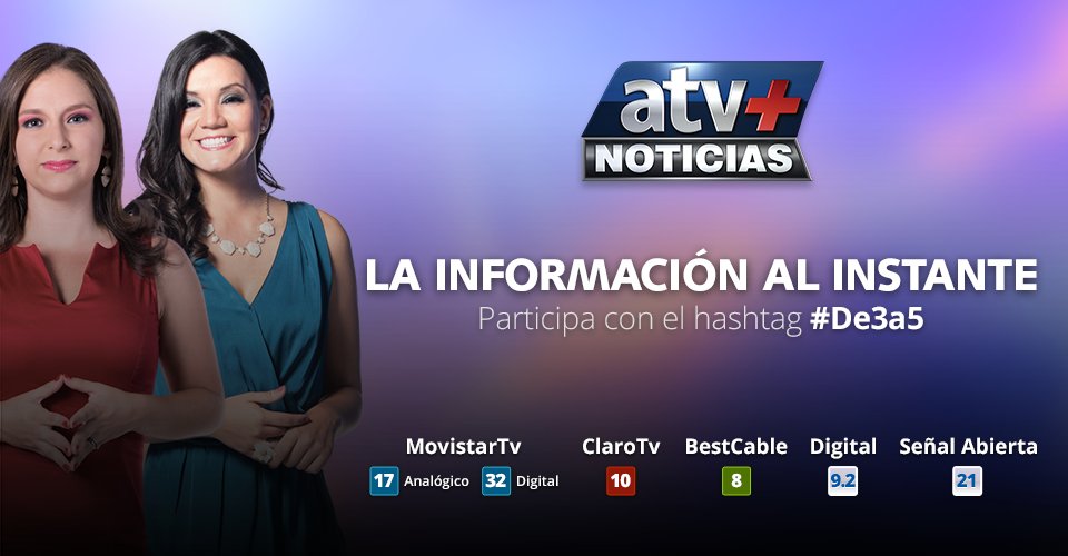 atvmasnoticias's tweet photo. [#ENVIVO] Ya inició #De3a5 con la conducción de #EstefanyMorales ►https://t.co/KZSkQUrrz3 https://t.co/TMDxHrYOYr