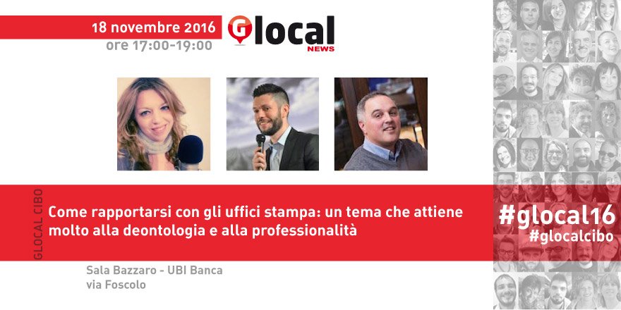festivalglocal's tweet photo. Come ci si rapporta agli uffici stampa? Ne parliamo a #glocal16 con @aldopalaoro @eziozigliani e Laura Defendi https://t.co/QgZRww8YUz https://t.co/ybyYG0ular