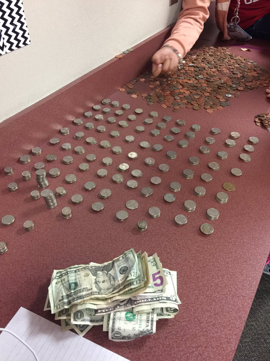 So proud of my students and their generosity in giving to a great cause! #penniesforpatients #wchowlout #331.88 #493total