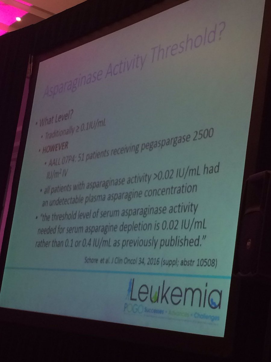 staceymarj's tweet photo. #POGOSymp2016 debate about asparaginase use and the challenges of using activity levels https://t.co/yydgua8ruy