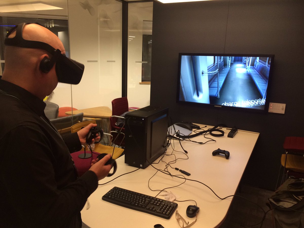 thestoryfx's tweet image. #Oculus Touch going down well at #ITNILaunch  @PwC_NI #googlelab #VR