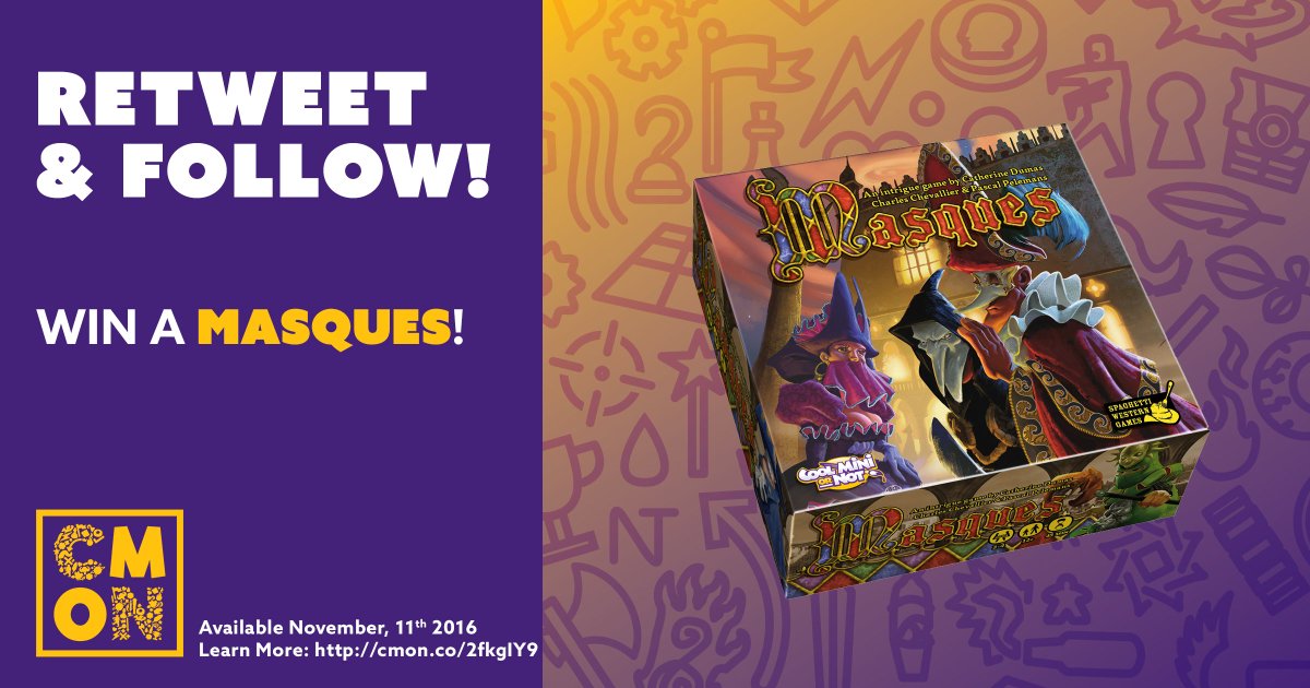 CMONGames's tweet image. Friday! Time for a #CMONContest! We’re giving away 2 copies of #Masques! Just RT and Follow us to enter. Contest closes Nov. 9th at 11:59 PM