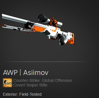 FatnoobTM's tweet photo. AWP ASIIMOV GIVEAWAY! FOLLOW ME &amp; @CSGO_Danger + RT TO ENTER! WINNER PICKED IN 24 HOURS! https://t.co/u8iVXAEiI8