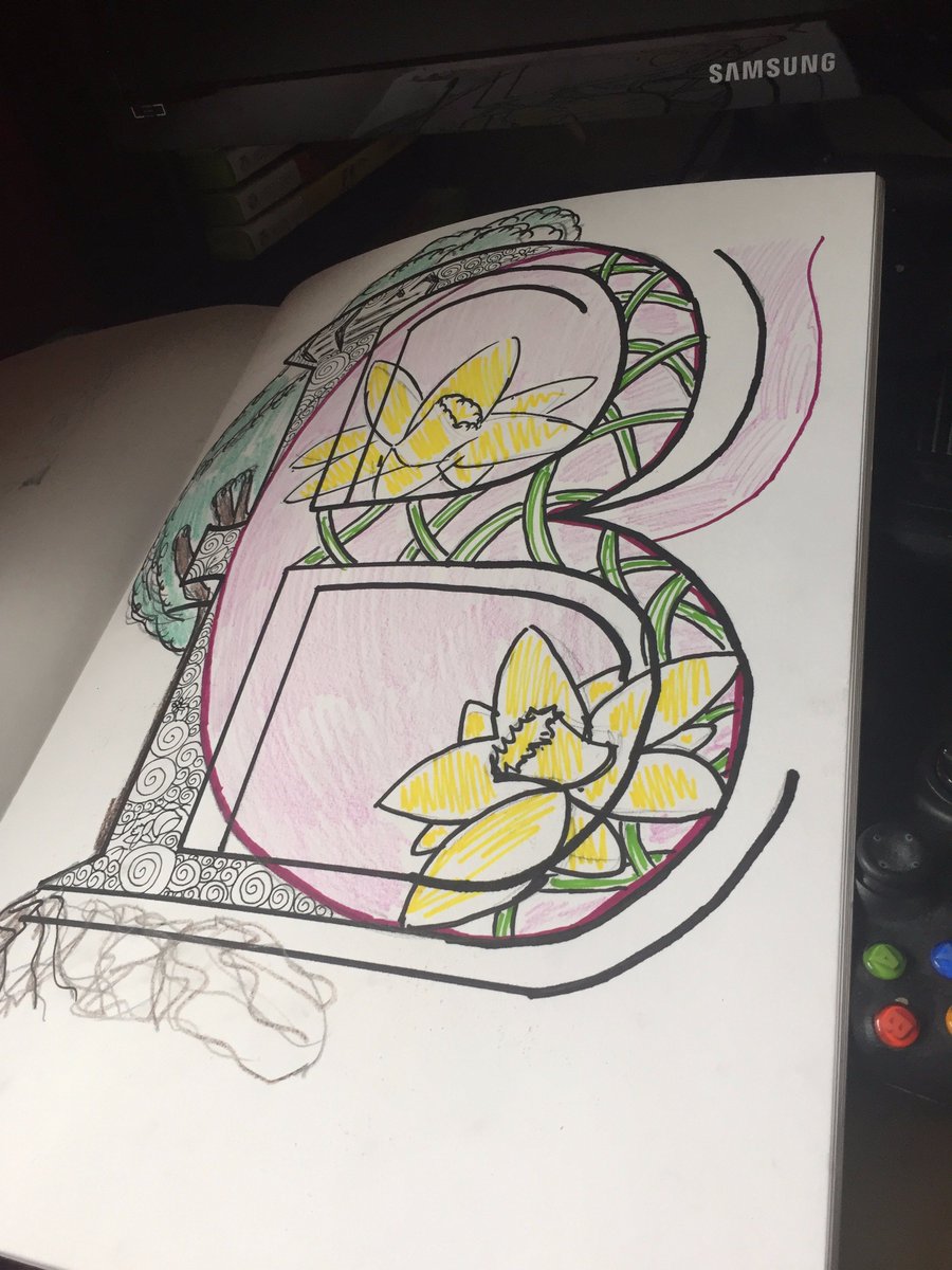 griffgraph's tweet photo. Illuminating letter form project we did for our summer task. @typeworship #GriffGraph #GraffegGriff #Sharpies https://t.co/5xDZeQgvDJ