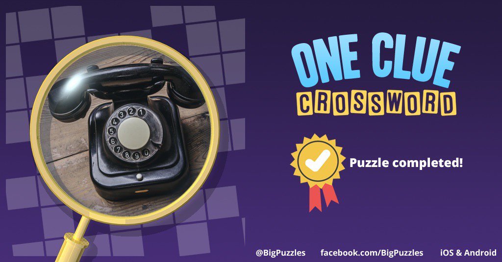 MrsWardien's tweet photo. I completed a puzzle in One Clue Crossword. Play now for free!
https://t.co/sEBf1LVDbN #OneClueCrossword https://t.co/TO2YHyjAoF