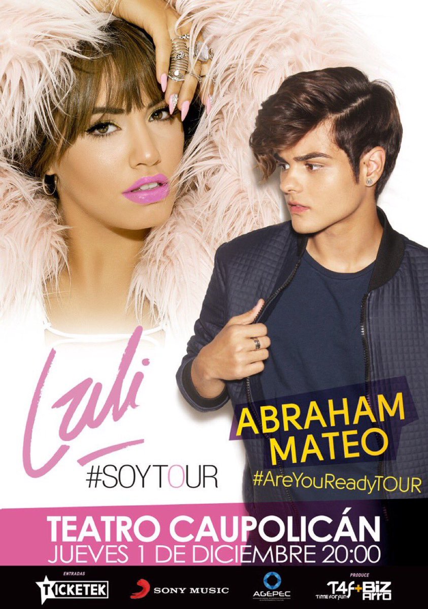 AbrahamMateo's tweet image. El 1 de Diciembre el #AreYouReadyTour 
llegará a 🇨🇱CHILE🇨🇱 junto a @LaliEspos en el @TCAUPOLICAN!!
Entradas aquí 😉👇
goo.gl/CFfhl4