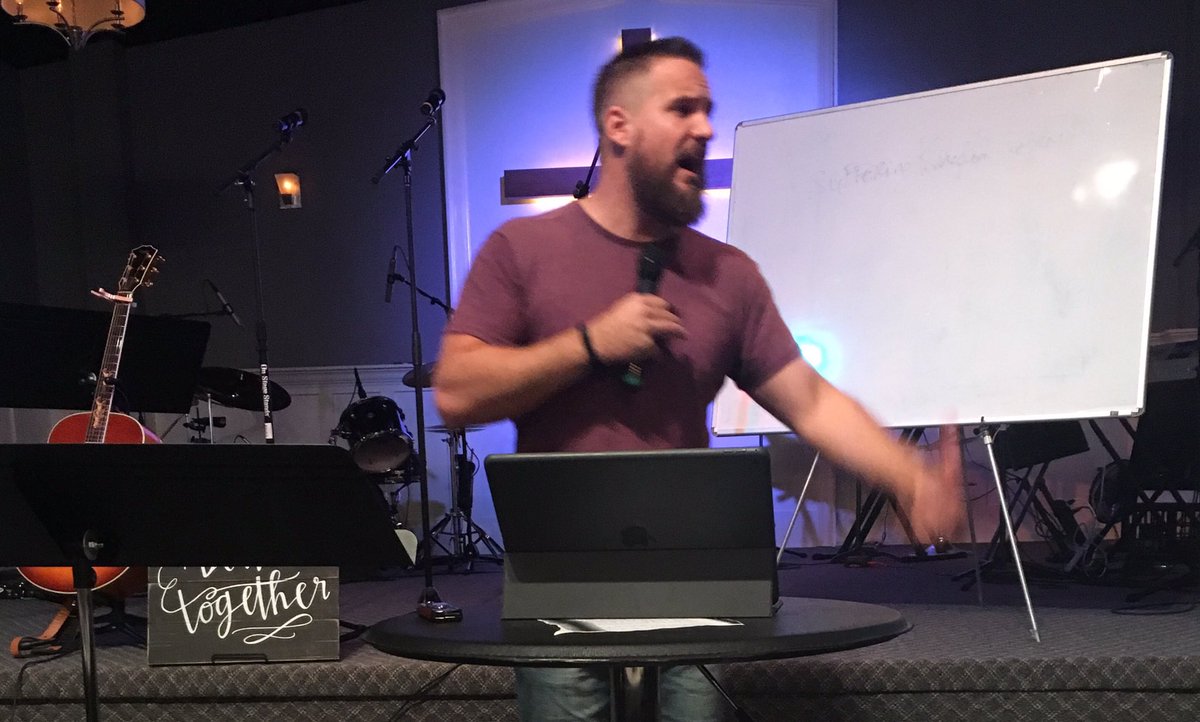 PaulGillikin's tweet photo. Pastor Aaron "There's nothing wrong with being hungry, it's how you feed it". #ProjectGalilee https://t.co/02cZNNf30D