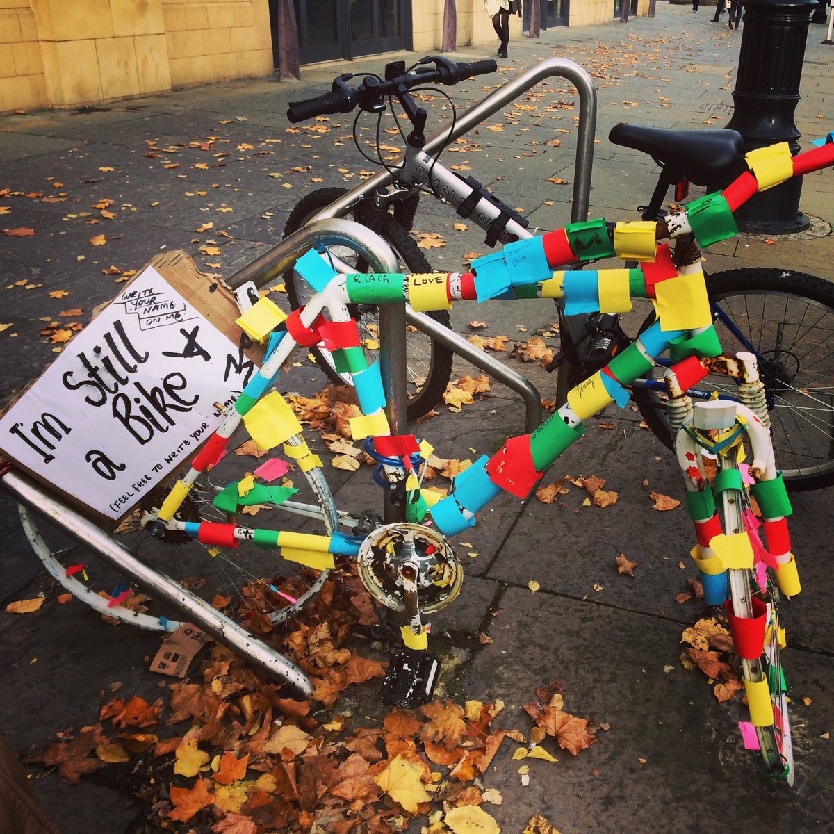 inspireDUNDEE's tweet photo. #cbdsn contributing all over Dundee! Interactive artwork spotted outside the Overgate https://t.co/wdf1SqcLtg