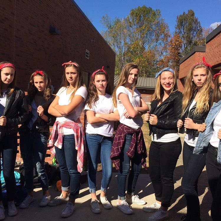 Today at <a href="/WAMBraves/">Western Alamance Middle School</a> was dress like an outsider day in honor of finishing the book!  @se4realhinton I think they nailed it how about you?
