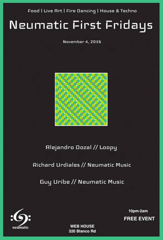 Tonight, the Neumatic Music​ Boyz on the playlist at Web House. Let's party! NO COVER, 21+, eats, drink specials. 320 Blanco Rd. SATX 78212