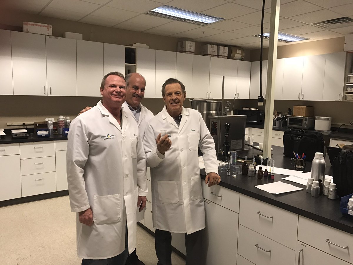 jaredsturner's tweet photo. Gary Young, Dr. Buch and Dr. Carlson formulating the new "Loyalty" blend available only to #YoungLiving members on 12 months of ER. #Amazing https://t.co/clfBEeoVXH