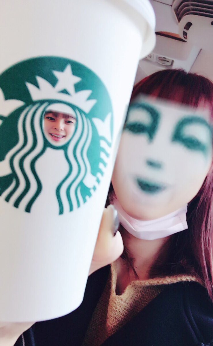 おはよー!!大阪むかうよー🐘💗 大阪大学の学園祭です🌼 りっぴーバックス☕️👰☕️笑
