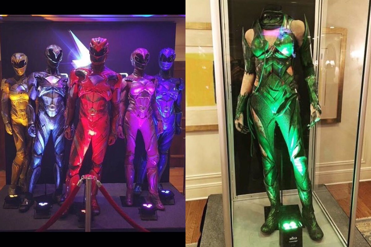 Here are the actual suits used in the new Power Rangers movie! They look real good to me. 👍👍👍 #powerrangersmovie