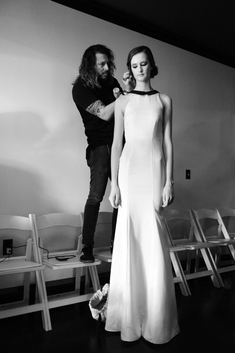 LAFW's tweet photo. The @luxelab team literally going to great lengths to make sure our models are perfect and ready for the runway! #lafwss17 π https://t.co/JUNN1zJ1na