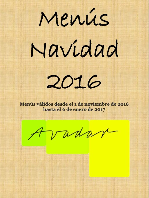 RestAvadar's tweet photo. Menús Navidad 2017 https://t.co/hDBGAflVp2