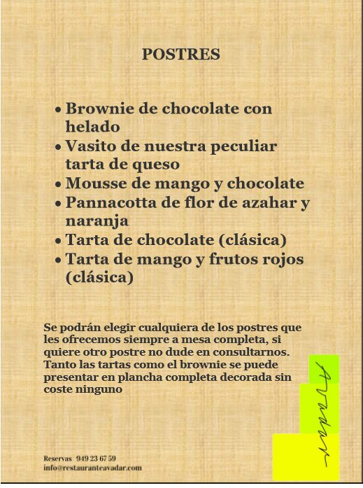 RestAvadar's tweet photo. Menús Navidad 2016 https://t.co/3NiNR1FXBp