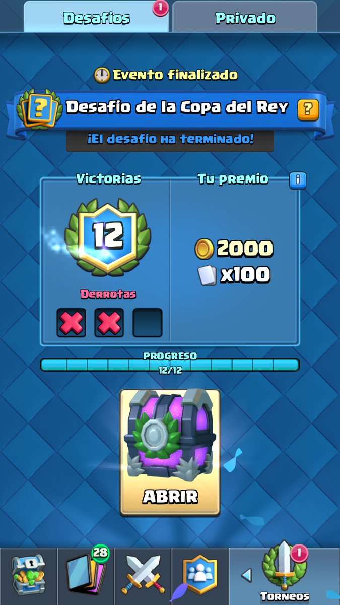 BraulioxYT's tweet photo. 12 Victorias en ¡El desafío de la Copa del Rey! ;) https://t.co/wLWWSYojUd
