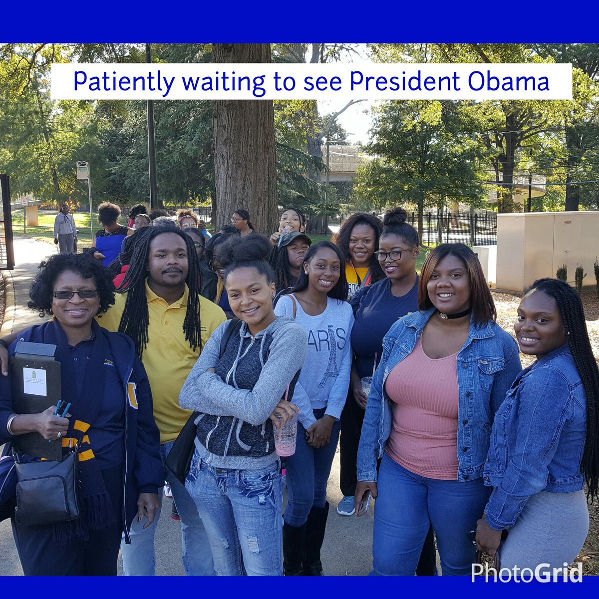 JCSUBiddle's tweet photo. We're headed to the political rally to see President Obama! #JCSU #BiddleInstitute #Biddle#SitLux #UniversityCollege #FYE #JCSU20 https://t.co/bytTq9A6YJ