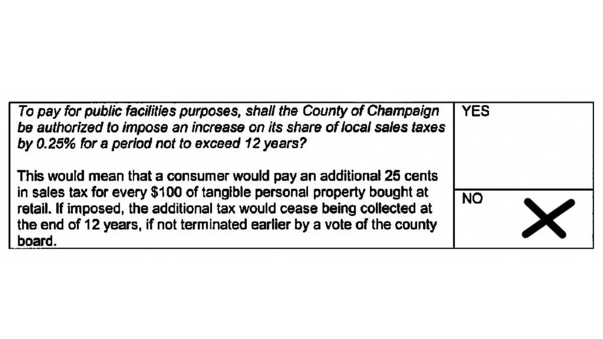 BuildPrograms's tweet photo. Robert King, candidate for Champaign County Board (district 10), opposes the county's sales tax referendum. https://t.co/kPiX5cyXtA