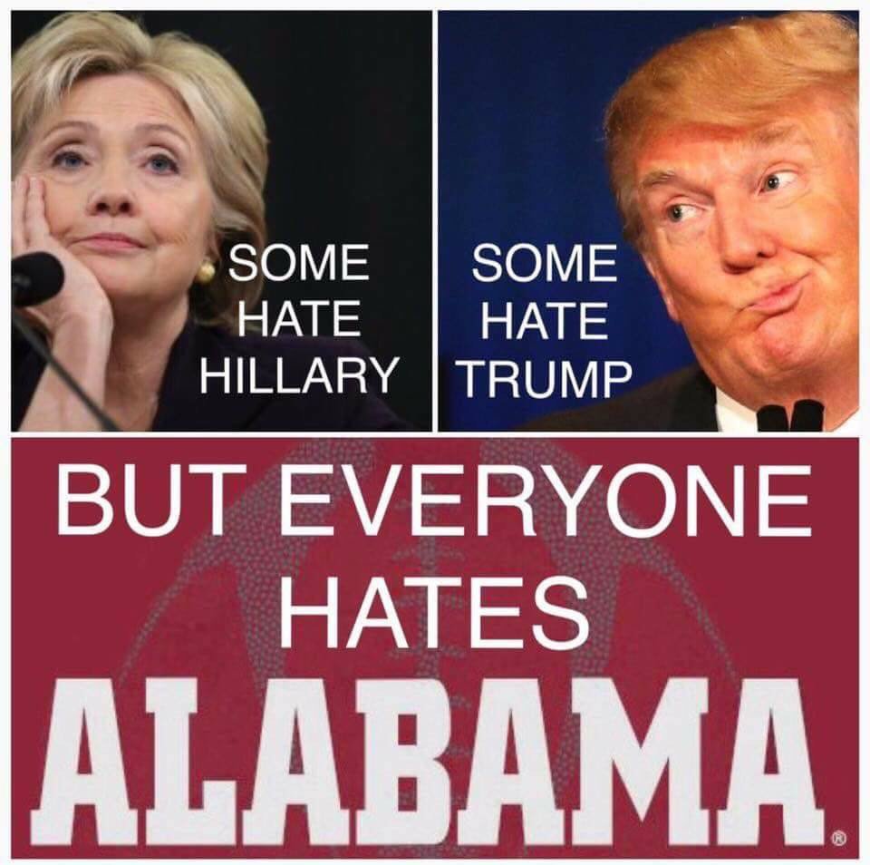 #trump #clinton #bama #rolltearsroll
