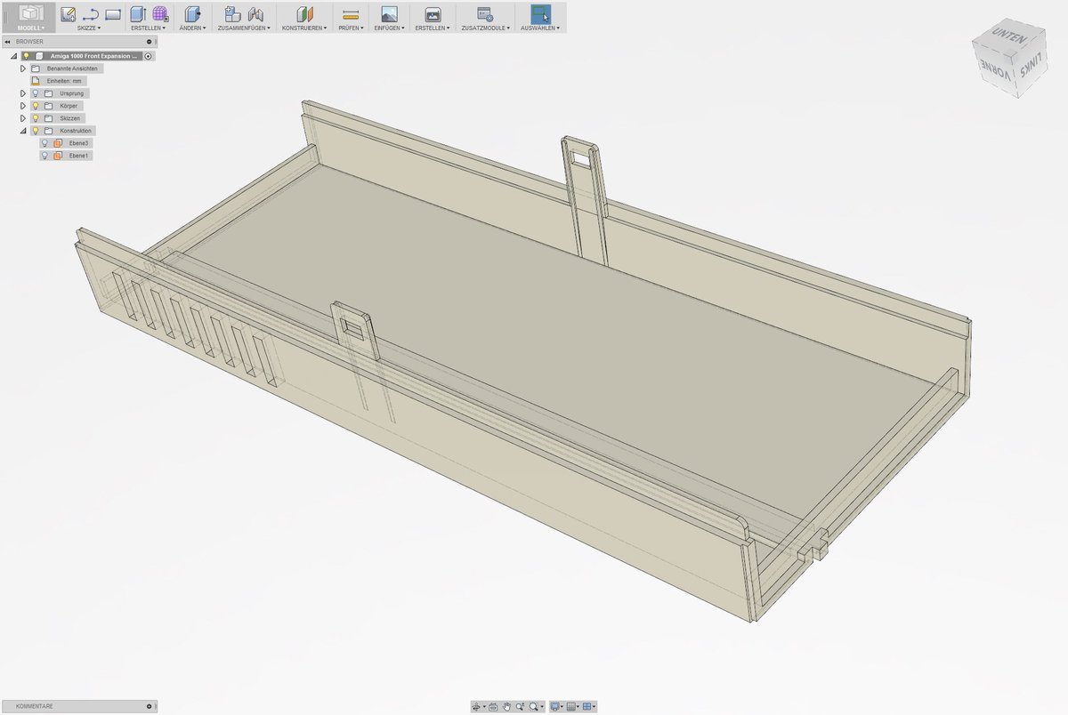 Thomas Koch 3d Printed Amiga 1000 Front Cover As Replacement Part Commodore Amiga 3dprinting