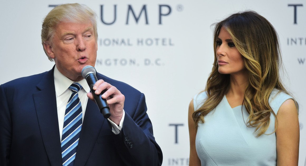 politico's tweet image. Melania Trump modeled in U.S. prior to getting work visa politi.co/2exfhHb | Getty