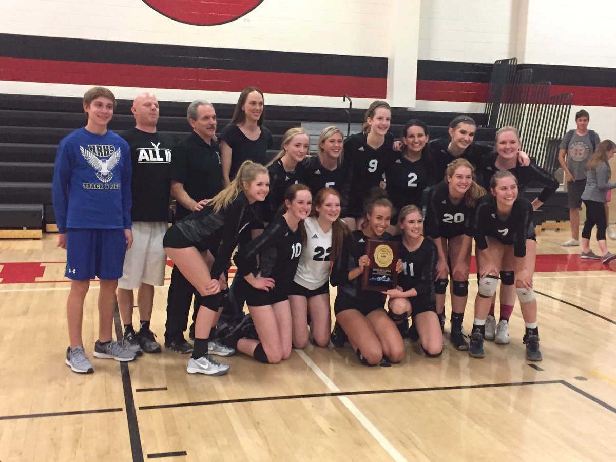 The HR volleyball team has MADE STATE after beating Denver East 3-0. #roadtostate #goatsquad
