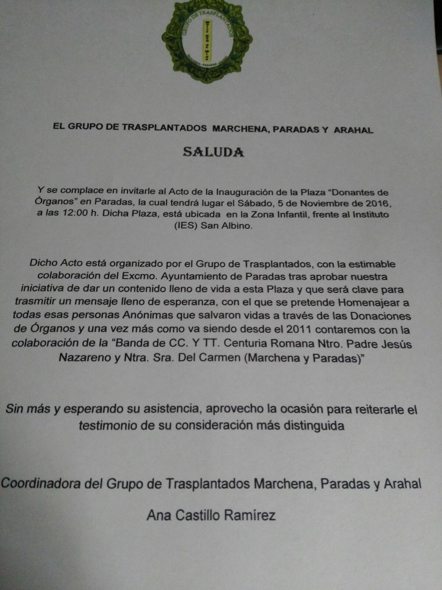 Buenos días. Hoy participamos de un acto precioso, aunque el tiempo haga que quede deslucido. Pero, la razón principal permanece!