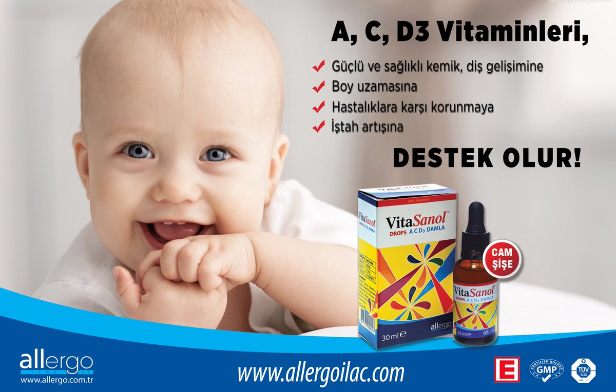 allergo ilac on twitter a c d3 vitaminler bebeklerin saglikli gelisimi icin gereklidir allergo vitasanol damla icin a c ve d3 vitamini bulunmaktadir allergo https t co 6yorqrbyts