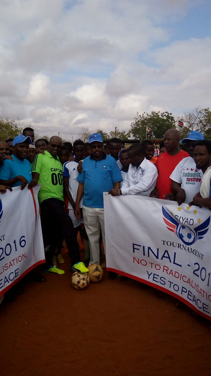 Amb_Saleh's tweet photo. Presiding over the finals of a Youth Football tournament on Anti-radicalization programmes in Wajir County
#NotoRadicalization
#YestoPeace https://t.co/umUmS8dYdV
