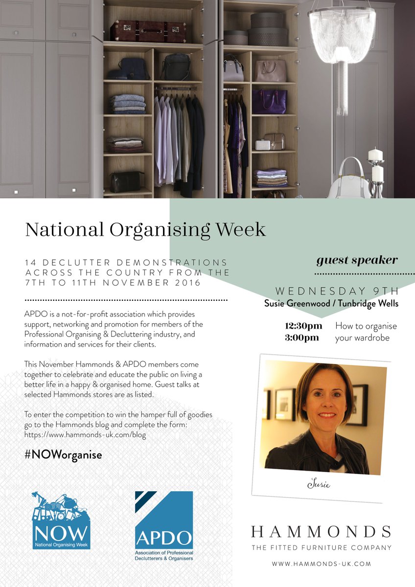 DeclutterDiscov's tweet image. Excited to be giving a talk and demo on organising your wardrobe at @HammondsNews in Tunbridge Wells on Wednesday #TunbridgeWells