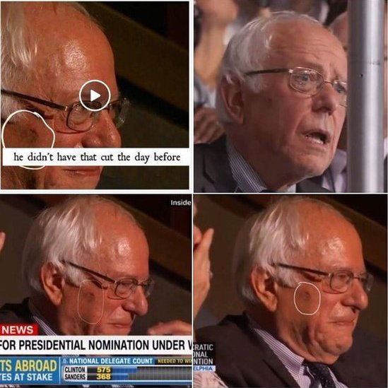 AzoresOne's tweet photo. #RememberWhenTrump Beat up @Sanders at DNC Convention? #OhWaitThatWasHillary https://t.co/Kcw9bEE27g