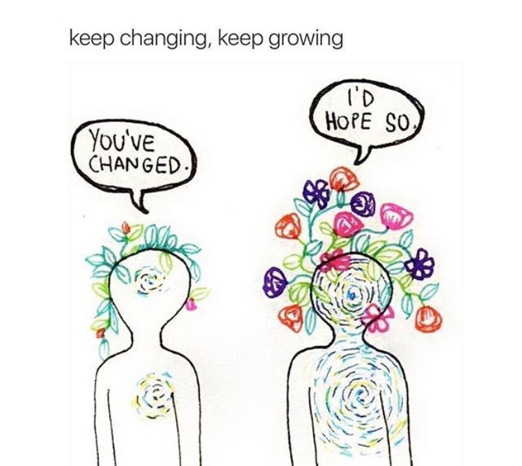 joybyabby's tweet photo. Change is good. It means you are learning and growing into the best version of yourself. https://t.co/BxG6sTQYmj